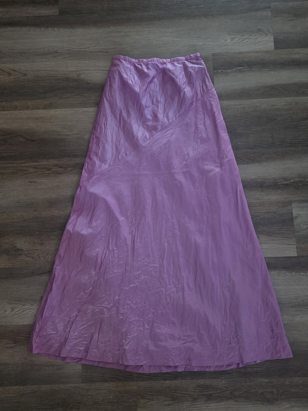 Effie Kats Purple Iridescent Maxi Flare Skirt Fairycore Feminine Cottage Sz S